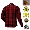 Men Motorbike Flannel Lumberjack Maroon Shirts Reinforced with DuPont™ Kevlar® fiber